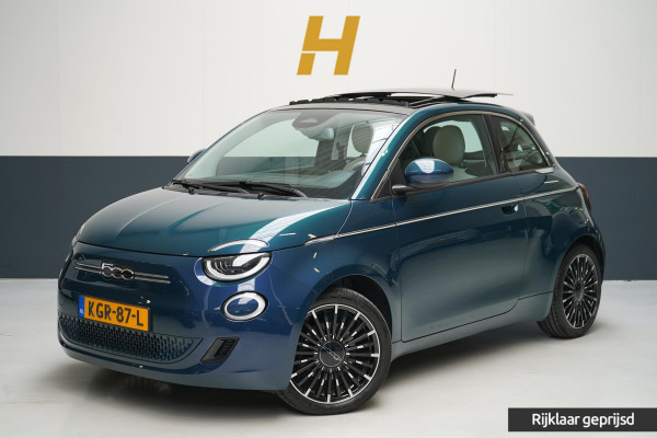 Fiat 500 La Prima 42 kWh | Schuif/kanteldak | Carplay | Adaptive cruise | Parkeersensoren | Pack winter | Lm velgen