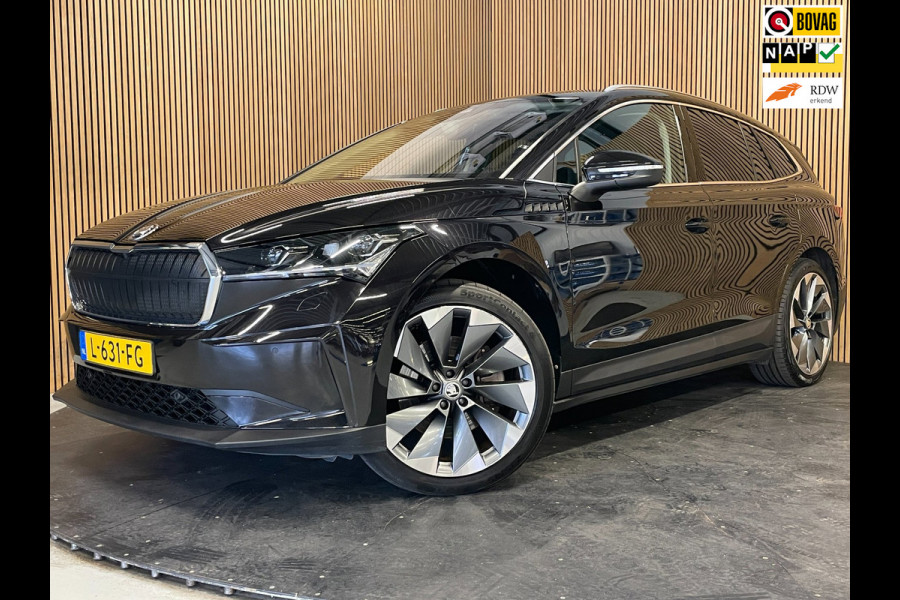 Škoda ENYAQ iV 80|90% SOH|GROTE ACCU|ACC|LEDER|ELEK.INTERIEUR+TREKHAAK|STUUR+STOELVERWARMING V+A|CAMERA|CARPLAY|NL|NAP|1 EIGENAAR|