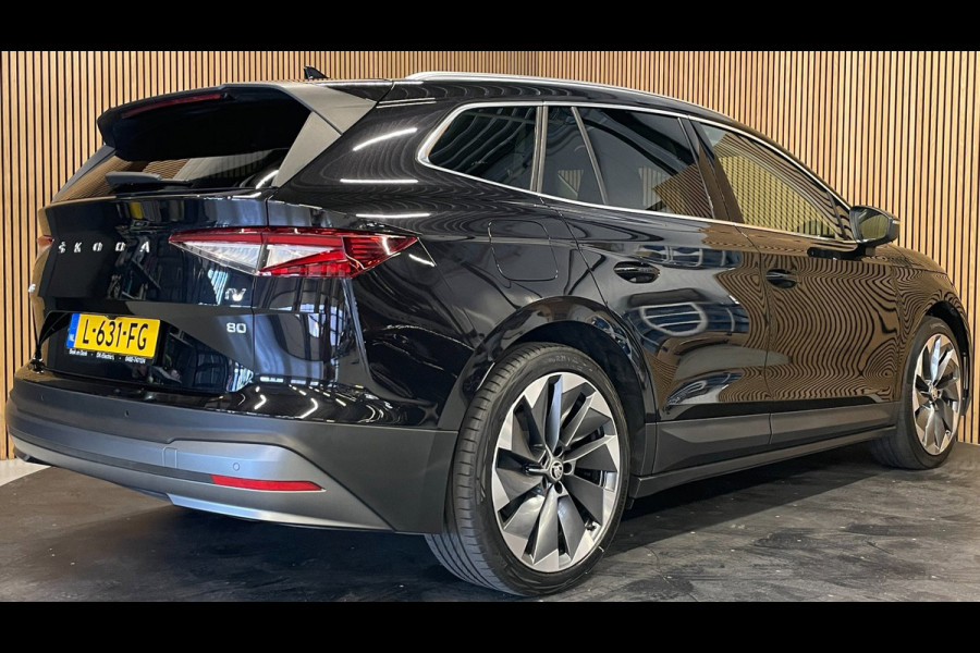 Škoda ENYAQ iV 80|90% SOH|GROTE ACCU|ACC|LEDER|ELEK.INTERIEUR+TREKHAAK|STUUR+STOELVERWARMING V+A|CAMERA|CARPLAY|NL|NAP|1 EIGENAAR|