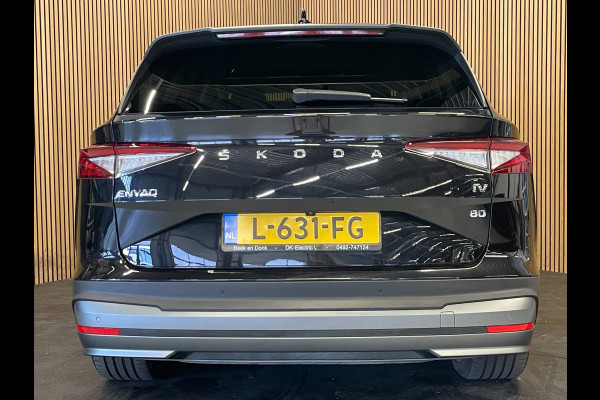 Škoda ENYAQ iV 80|90% SOH|GROTE ACCU|ACC|LEDER|ELEK.INTERIEUR+TREKHAAK|STUUR+STOELVERWARMING V+A|CAMERA|CARPLAY|NL|NAP|1 EIGENAAR|