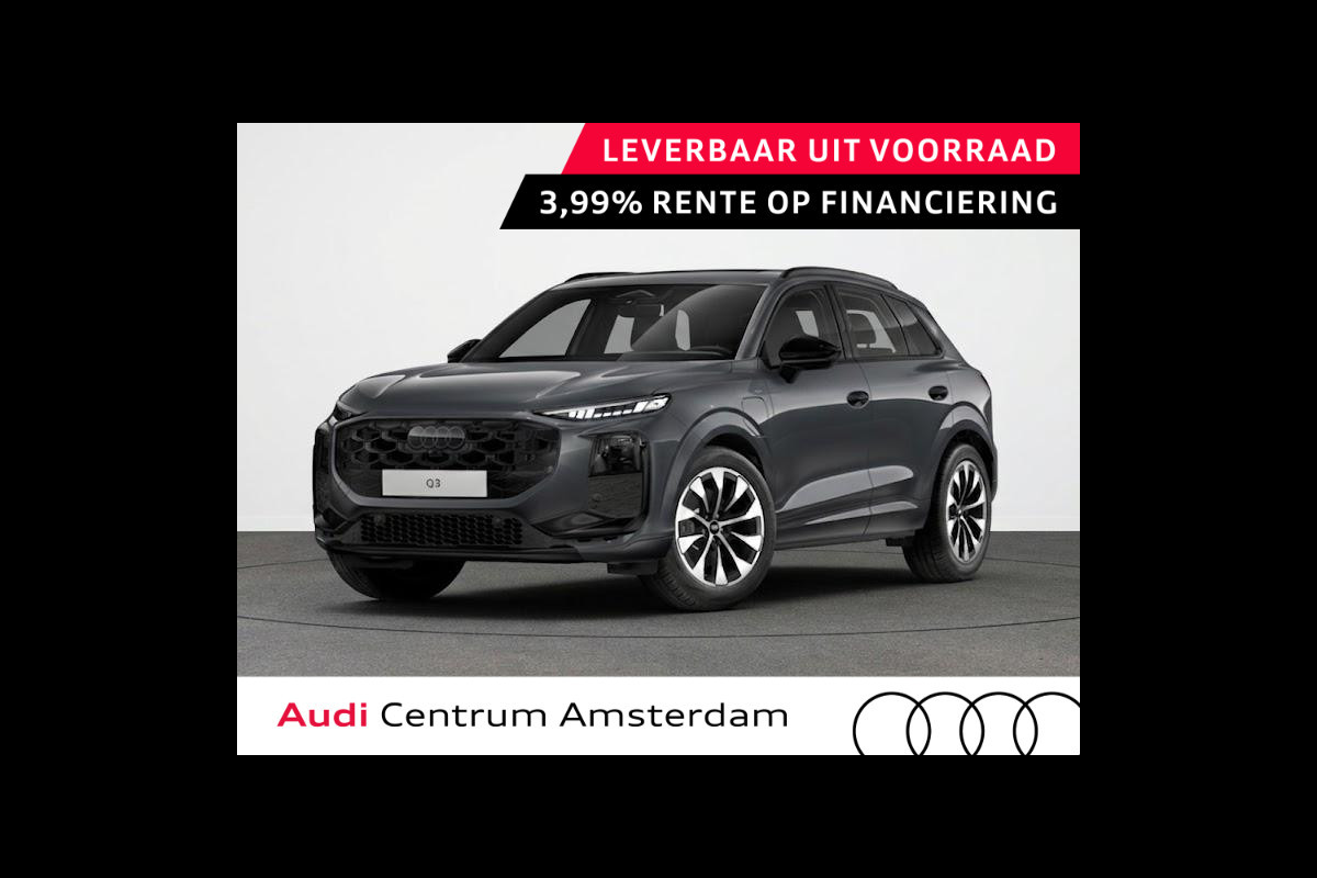 Audi Q3 S edition e-hybrid 272 pk | Panorama-glasdak | Techniekpakket plus | Trekhaak mech. zwenkbaar | Optiekpakket zwart-glanzend |