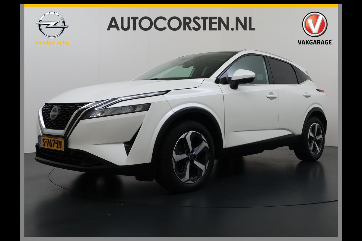 Nissan QASHQAI 1.3T 158PK MHEV Automaat Xtronic Panoramadak Trekhaak Adap.Cruise Navi Ecc 360°Camera Android Auto Apple Carplay Pdc N-Connecta Privacy Glas Lmv Full-Led DAB Bluetooth Lane Assist Rijstrooksensor Wifi Dealeronderhouden 1e Eigenaar Origineel Nederlandse Auto