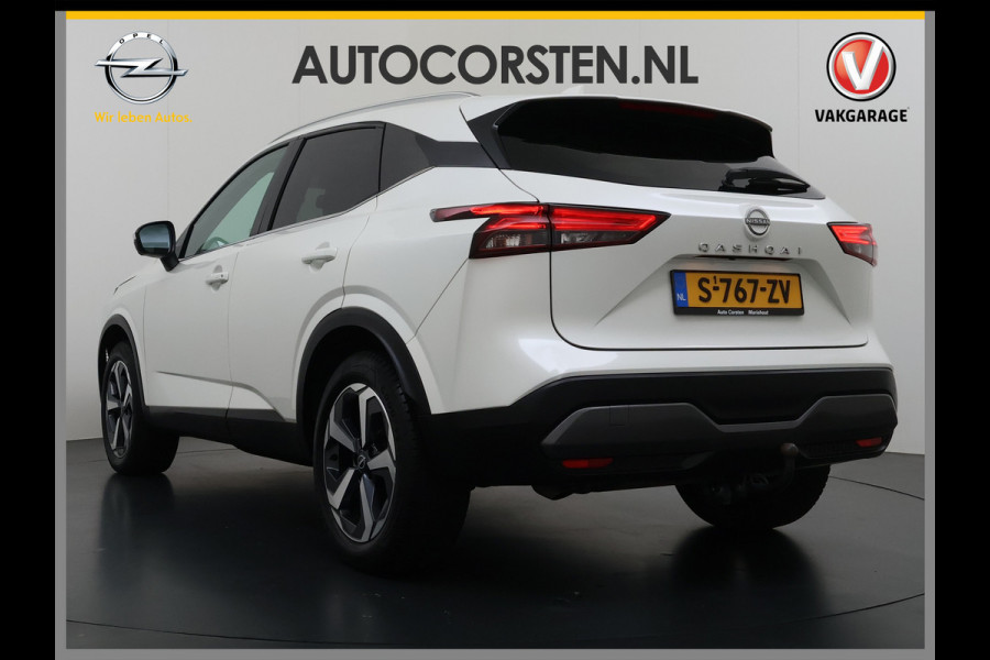 Nissan QASHQAI 1.3T 158PK MHEV Automaat Xtronic Panoramadak Trekhaak Adap.Cruise Navi Ecc 360°Camera Android Auto Apple Carplay Pdc N-Connecta Privacy Glas Lmv Full-Led DAB Bluetooth Lane Assist Rijstrooksensor Wifi Dealeronderhouden 1e Eigenaar Origineel Nederlandse Auto