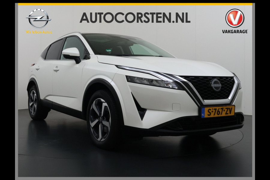 Nissan QASHQAI 1.3T 158PK MHEV Automaat Xtronic Panoramadak Trekhaak Adap.Cruise Navi Ecc 360°Camera Android Auto Apple Carplay Pdc N-Connecta Privacy Glas Lmv Full-Led DAB Bluetooth Lane Assist Rijstrooksensor Wifi Dealeronderhouden 1e Eigenaar Origineel Nederlandse Auto