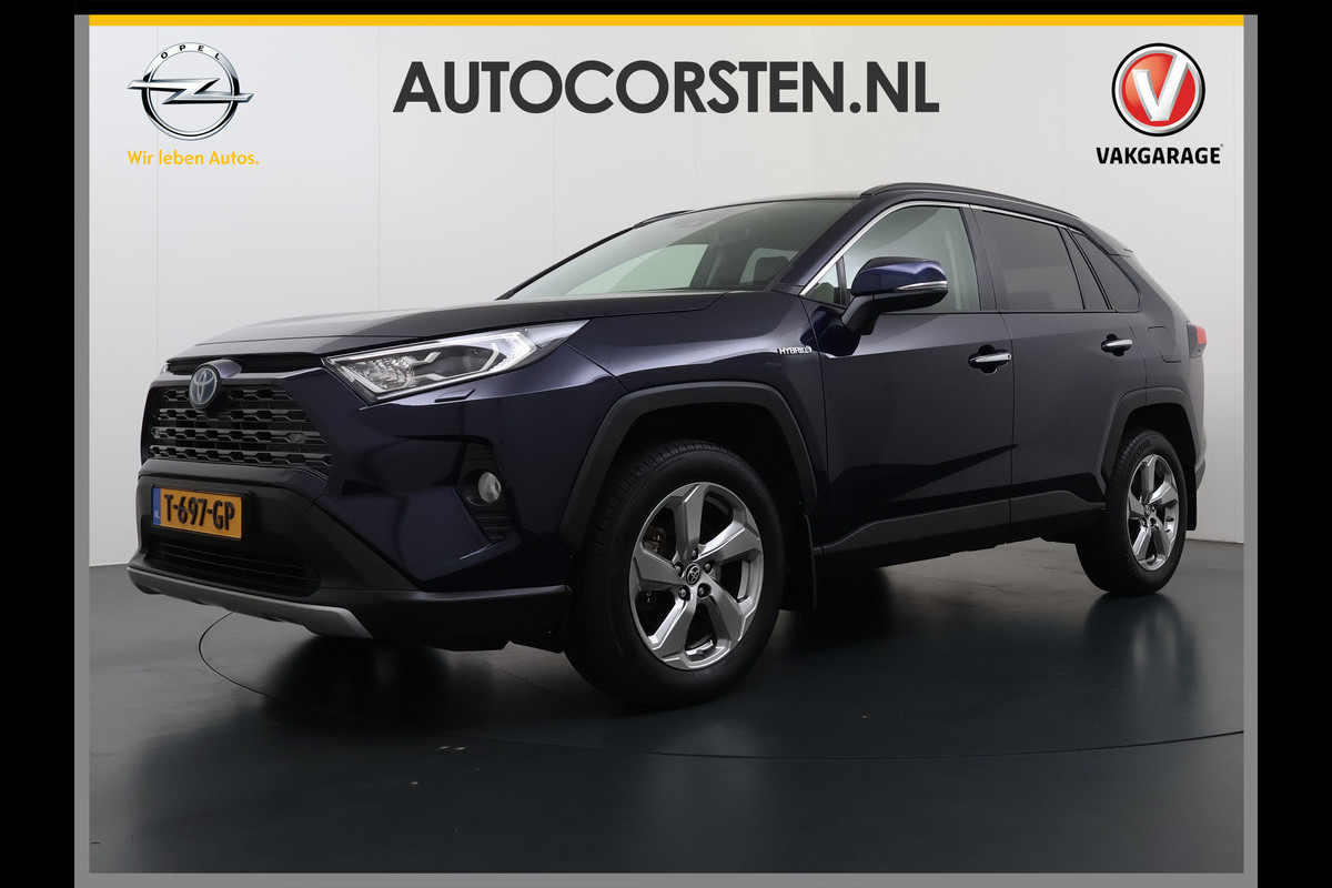 Toyota RAV4 2.5I Hybrid Leder+Verwarming+Memory Adap.Cruise Navi Camera Ecc Apple Carplay Android Auto Miracast™ Elek.Achterklep Active Stuur+Voorruit+Achterbankverwarming Keyless Lane Assist Privacy Glas Lmv Elek.Stoel Bluetooth Led