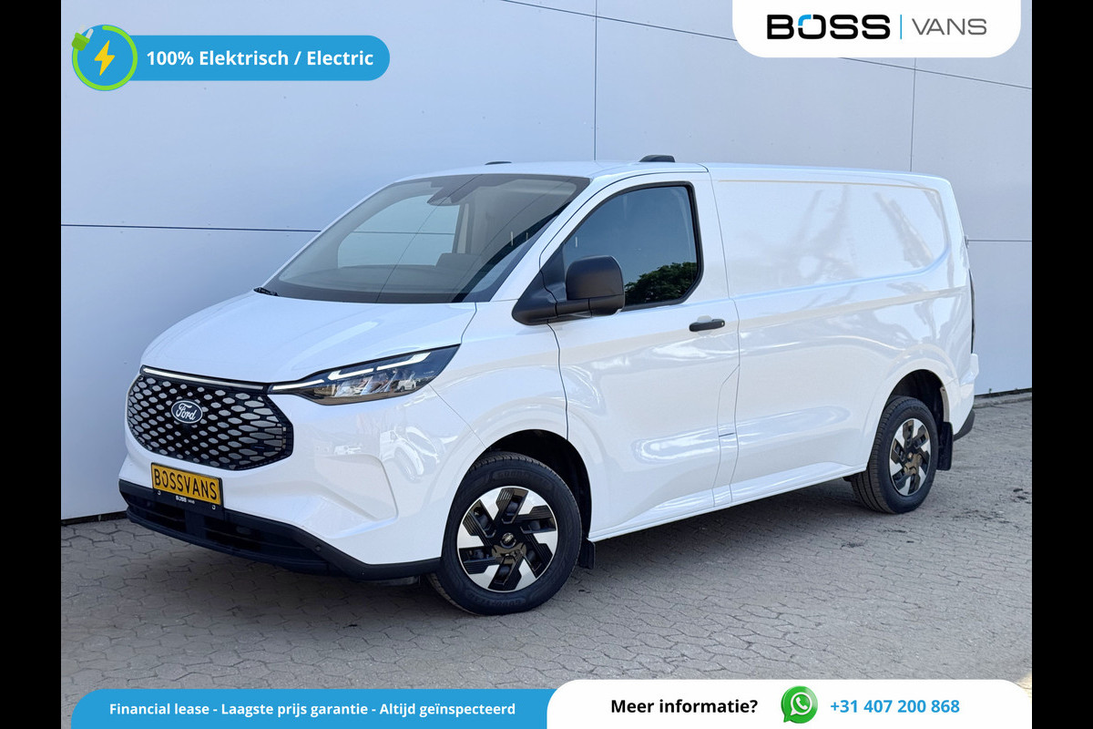 Ford E-Transit Custom 71kWh 140PK Elektrisch 344km WLTP 2300kg Trekvermogen BEV Snelladen Stoel + Stuur verwarming LED Adaptieve Cruise Camera Carplay Parkeersensoren v+a