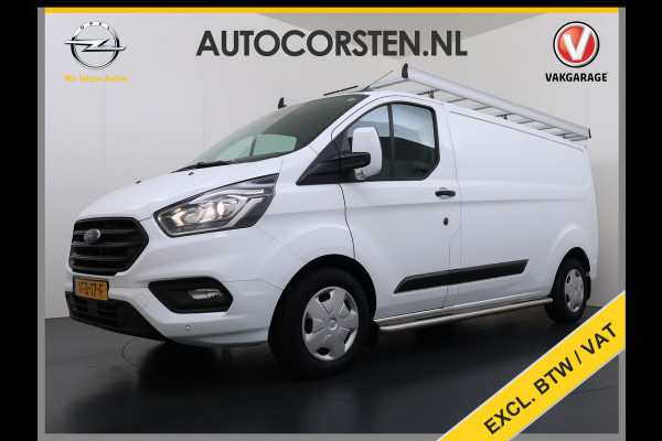 Ford Transit Custom 340 2.0TDCI 130PK L2H1 Sortimo Inperiaal+Ladder Trekhaak Cruise Control Airco Stoelverwarming Pdc Trend Betonplex Vloer Wandbetimmering Inbouwkasten Led