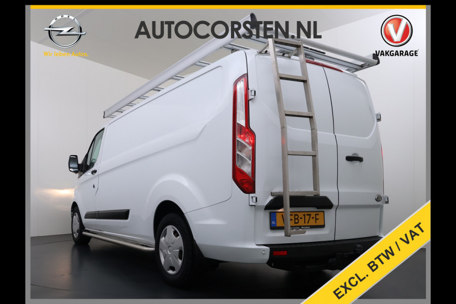 Ford Transit Custom 340 2.0TDCI 130PK L2H1 Sortimo Inperiaal+Ladder Trekhaak Cruise Control Airco Stoelverwarming Pdc Trend Betonplex Vloer Wandbetimmering Inbouwkasten Led