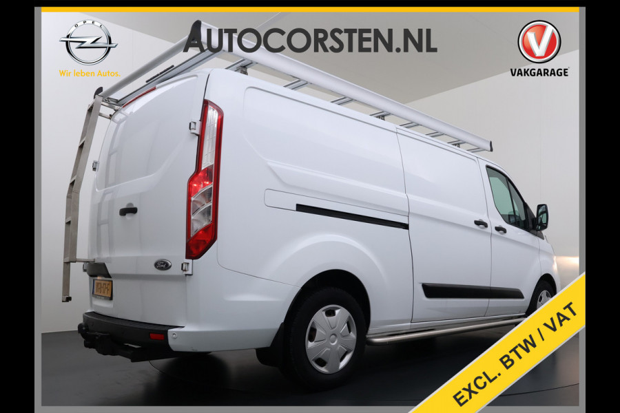Ford Transit Custom 340 2.0TDCI 130PK L2H1 Sortimo Inperiaal+Ladder Trekhaak Cruise Control Airco Stoelverwarming Pdc Trend Betonplex Vloer Wandbetimmering Inbouwkasten Led