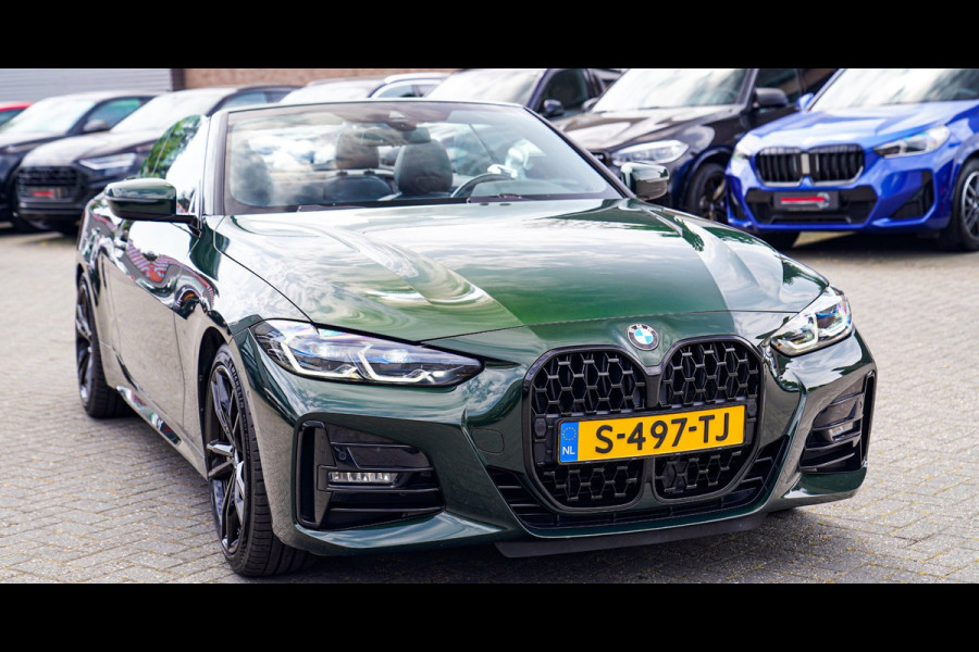 BMW 4 Serie Cabrio 430i High Executive |Sanremo green | LaserLED | Stoelkoeling | Camera | Nekverwarming | Carbon