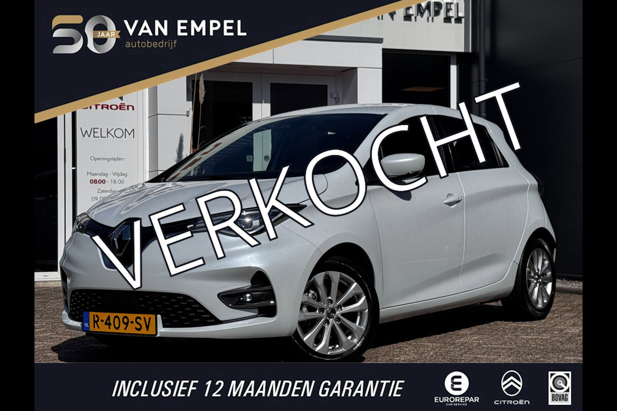 Renault ZOE Intens 52 kWh 3-Fase 95% SOH| Incl. Accu | Camera | Virtual Cockpit | Climate Control | Stuurverwarming |