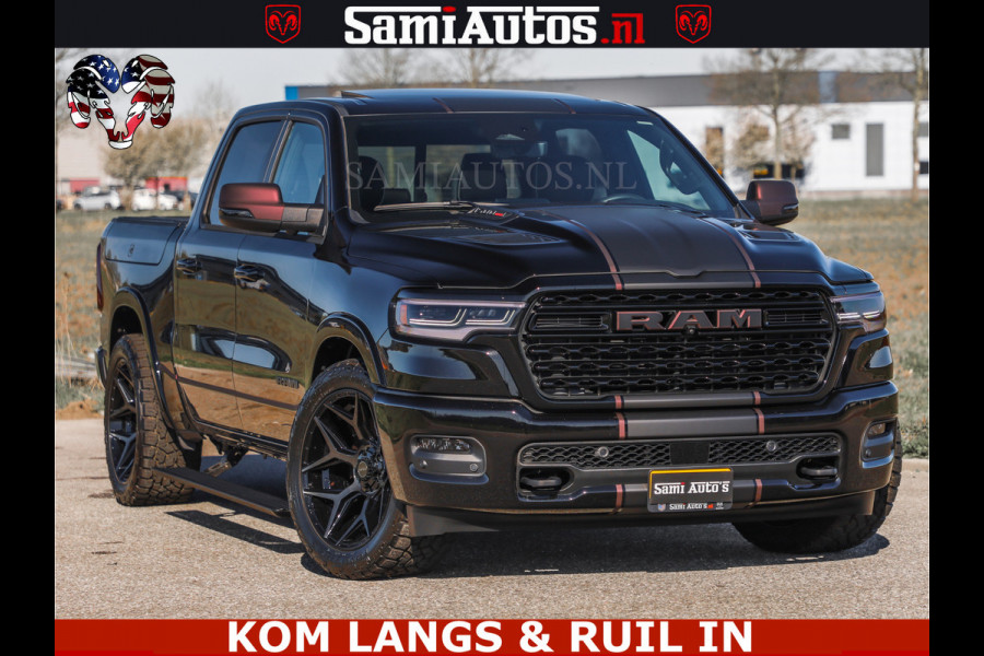 Dodge Ram Limited H.O 540HP 706Nm | Massage + Full Option | De Meest Luxe en Volle Pick-Up in zijn Klasse | Comfortabele Dubbele Cabine met Royale 5 Zitplaatsen | BPM vrij | Nu Leverbaar uit Voorraad | Voorraad Nr 2304 - 8540