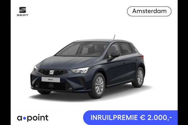 Seat Ibiza 1.0 EcoTSI Reference | Draadloze Carplay | Cruise Control | Full Led | Lichtmetalen Velgen: 'Brilliant Silver | Private Lease v/a 329,- euro!