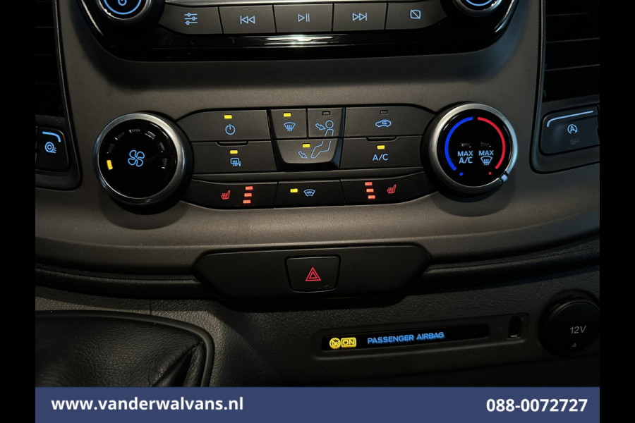 Ford Transit Custom 2.0 TDCI 130pk L2H1 Euro6 Airco | Camera | 2800kg Trekhaak | LED | Android Auto Cruisecontrol, Verwarmde voorruit, Stoelverwarming, Parkeersensoren, Bijrijdersbank