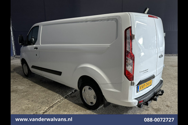 Ford Transit Custom 2.0 TDCI 130pk L2H1 Euro6 Airco | Camera | 2800kg Trekhaak | LED | Android Auto Cruisecontrol, Verwarmde voorruit, Stoelverwarming, Parkeersensoren, Bijrijdersbank