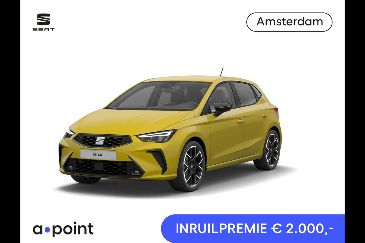 Seat Ibiza 1.0 EcoTSI FR Business Connect | *NIEUW* Python Yellow Metallic | DSG-Automaat | Velgen 'Performance Machined' 18 inch | Draadloze Carplay | Parkeersensoren V/A + Achteruitrij camera