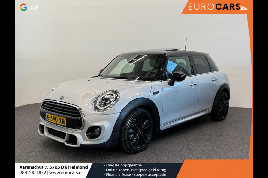 MINI 5-deurs 1.5 Cooper John Cooper Works Pakket Automaat Panoramadak Navigatie Camera Parkeersensoren Cruise Control Full Led Stoelverwarming Leder Climate Control Lichtmetalen velgen