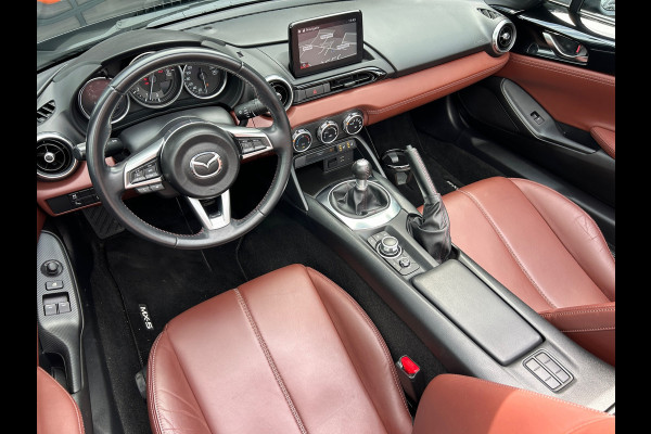 Mazda MX-5 1.5 SkyActiv-G 131 GT-M Zwart / Bruin Leder NL-Auto 100% Dealer Onderhouden