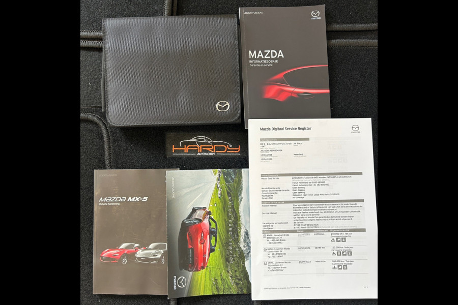 Mazda MX-5 1.5 SkyActiv-G 131 GT-M Zwart / Bruin Leder NL-Auto 100% Dealer Onderhouden
