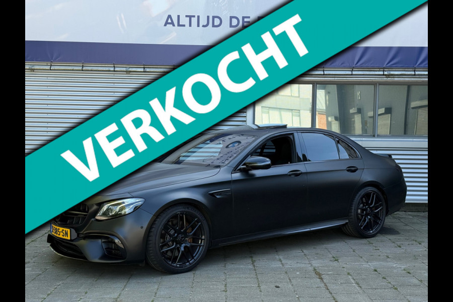 Mercedes-Benz E-Klasse AMG 63 4MATIC Premium Plus Downpipe 612pk+ l Headup l Matzwart Wrap l Burmester l Memory+Stoelkoeling l