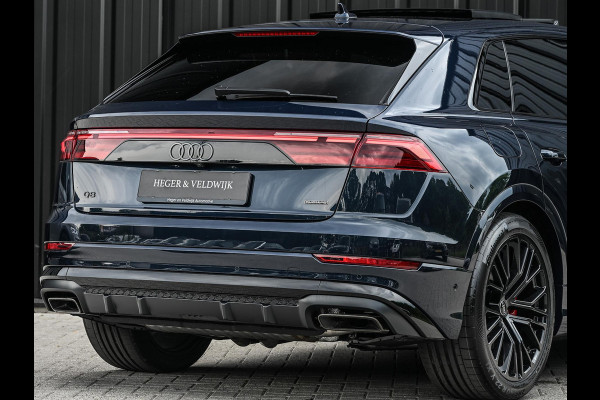 Audi Q8 55 TFSI e quattro Pro Line S | Panoramadak | 360 Camera | B&O | Head-up | Achterasbesturing | Luchtvering | Ambiance interieur | Soft close | Trekhaak | Stuurwiel verwarmd |