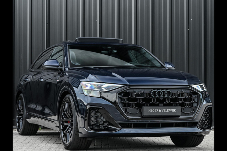 Audi Q8 55 TFSI e quattro Pro Line S | Panoramadak | 360 Camera | B&O | Head-up | Achterasbesturing | Luchtvering | Ambiance interieur | Soft close | Trekhaak | Stuurwiel verwarmd |
