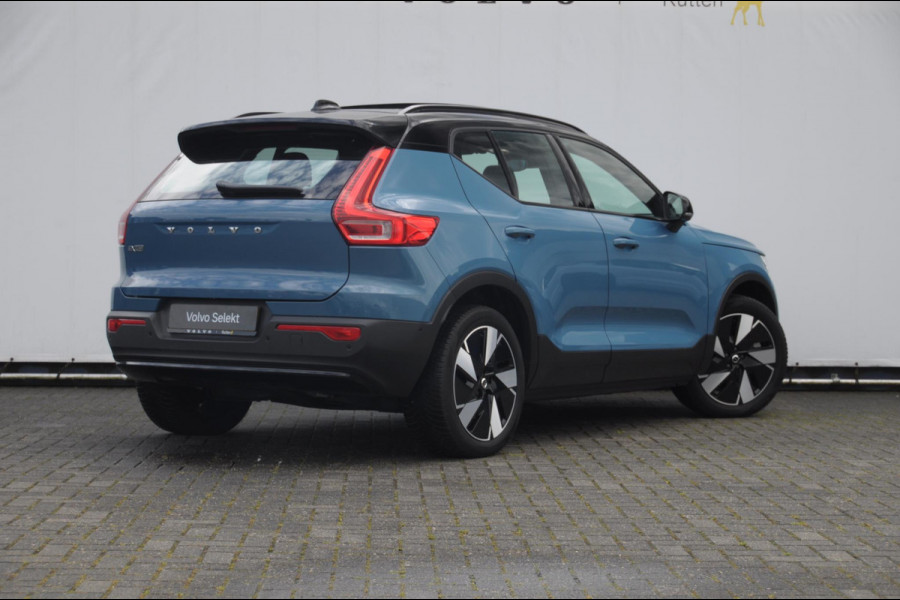 Volvo EX40 Single Ext. Range Ultra 82 kWh / Panorama schuif-kanteldak / 360 Camera / Harman Kardon / Trekhaak / Stuur- en stoelverwarming / Adaptive Cruise / Elektrische best.stoel met geheugen