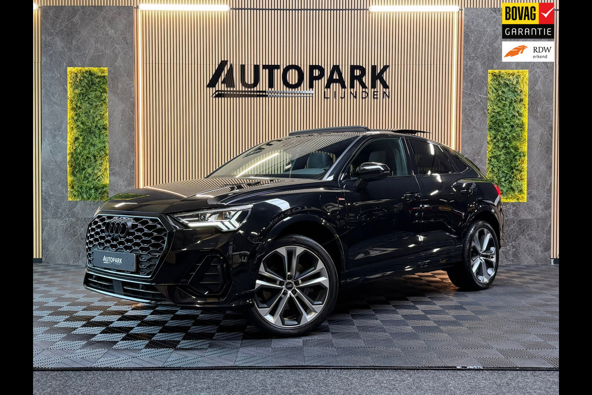 Audi Q3 Sportback VERKOCHT! 45 TFSI e 3X S-LINE|PANO|SONOS|MATRIXLED|360CAM|MEMORY|KEYLESS|SFEERVERLICHTING|TREKHAAK|DEALER OND