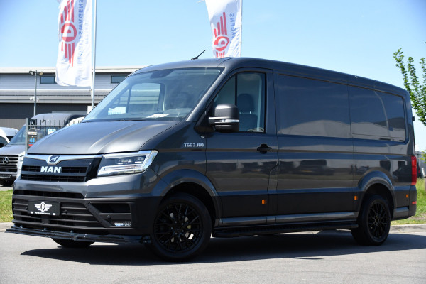 MAN TGE 3.180 2.0 L3H2 PB Edition Camera, Cruise, Carplay, LED, Clima, Stoelverwarming, Trekhaak, Standkachel, Uniek!