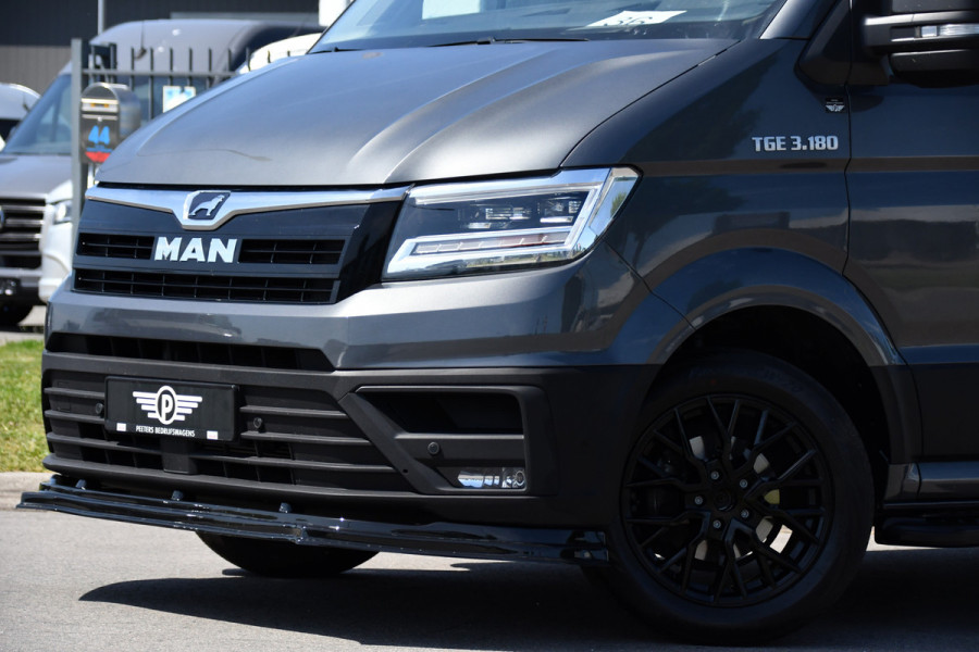 MAN TGE 3.180 2.0 L3H2 PB Edition Camera, Cruise, Carplay, LED, Clima, Stoelverwarming, Trekhaak, Standkachel, Uniek!