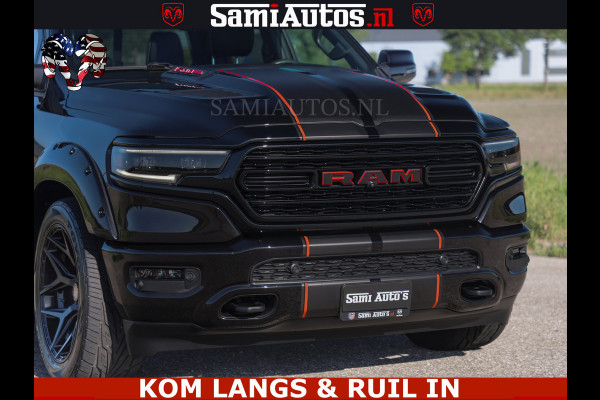 Dodge Ram HULK 5.7 V8 402PK | LIMITED EDITION | HUD | LUCHTVERING | BLACK ON BLACK | STRIPING | WIDE BODY | BREDE WIELEN | BOM VOL CREW CAB DUBBELE CAINE 5 PERSOONS UITVOERING | TOP STAAT |