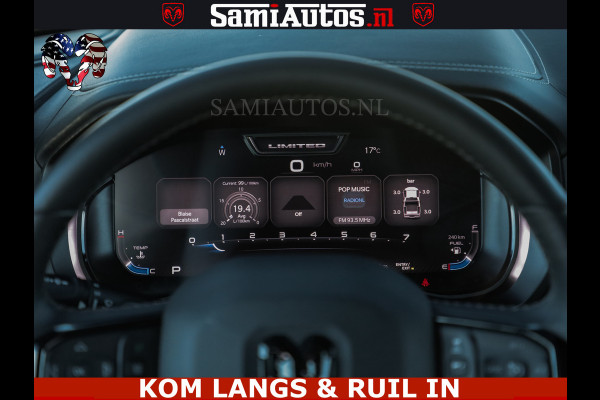 Dodge Ram HULK 5.7 V8 402PK | LIMITED EDITION | HUD | LUCHTVERING | BLACK ON BLACK | STRIPING | WIDE BODY | BREDE WIELEN | BOM VOL CREW CAB DUBBELE CAINE 5 PERSOONS UITVOERING | TOP STAAT |
