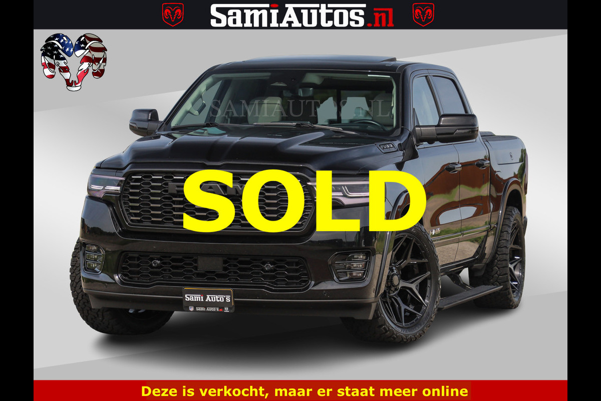 Dodge Ram TUNGSTEN BLACK OPS | 540 PK | HIGH END | MASSAGE | RAM VOL | LIMITED EDITION | DC | ROYALE 5 PERSOONS DUBBELE CABINE | GRIJSKENTEKEN | MEEST LUXE PICK UP | EERSTE EIGENAAR |