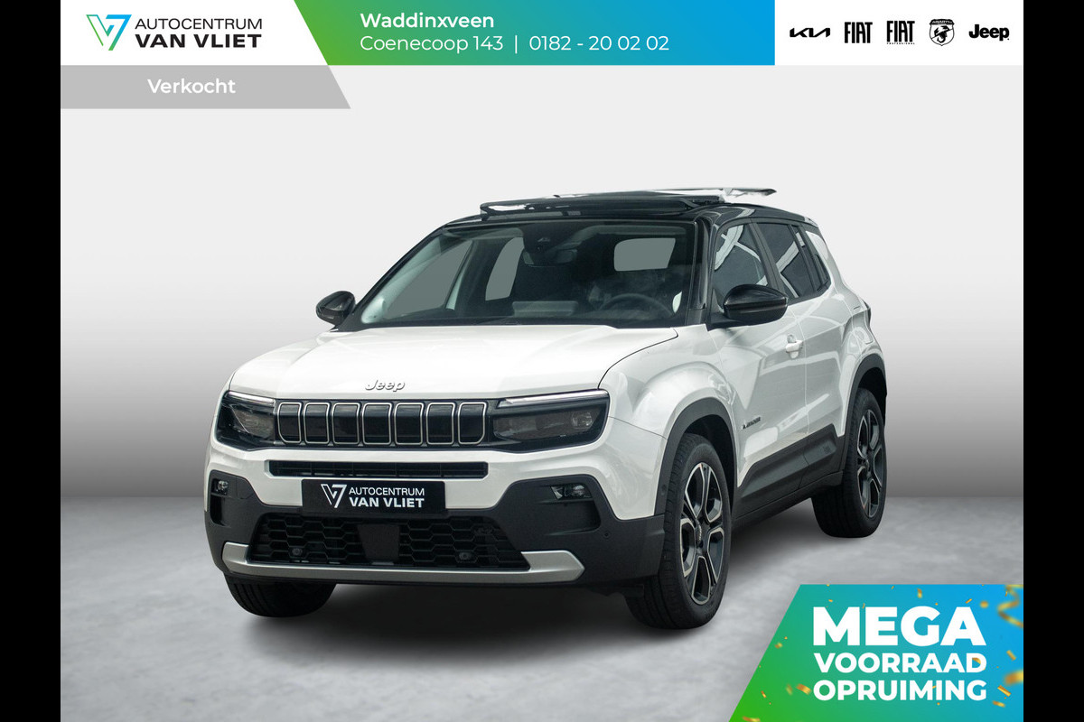 Jeep Avenger Summit 54 kWh | 17% Bijtelling | Schuif/Kanteldak | Leder&Winter Pack | Warmtepomp | Info&Convenience Pack