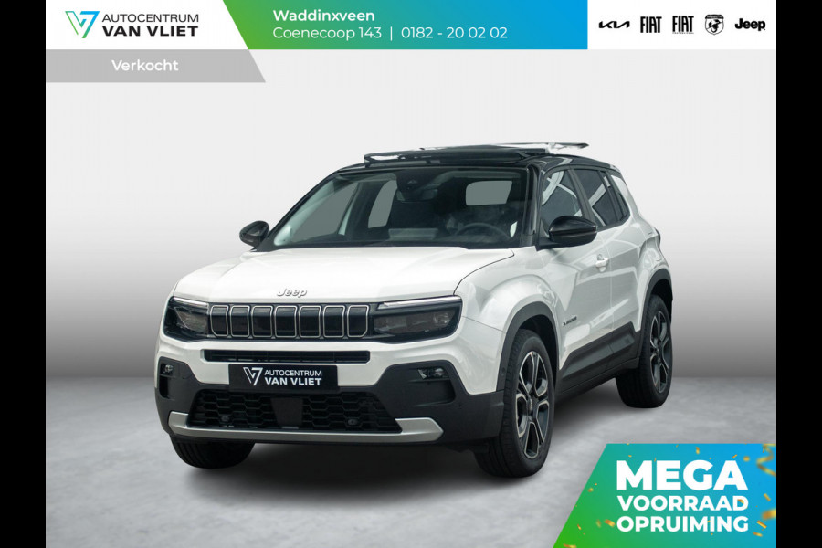 Jeep Avenger Summit 54 kWh | 17% Bijtelling | Schuif/Kanteldak | Leder&Winter Pack | Warmtepomp | Info&Convenience Pack