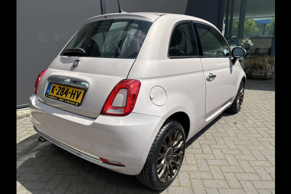 Fiat 500 1.2 Star Powder Pink Glazen panoramadak - Climate control - Parkeersensor achter - Cruise control - Mistlampen - Licht metalen velgen 16 inch - Bluetooth - Radio - Stuur multifunctioneel - Elektrische ramen - Lederen bekleding -  Extra getint glas achter