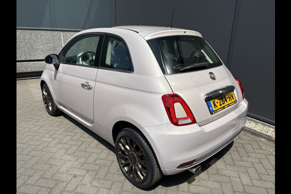Fiat 500 1.2 Star Powder Pink Glazen panoramadak - Climate control - Parkeersensor achter - Cruise control - Mistlampen - Licht metalen velgen 16 inch - Bluetooth - Radio - Stuur multifunctioneel - Elektrische ramen - Lederen bekleding -  Extra getint glas achter