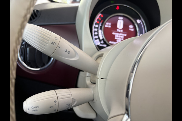 Fiat 500 1.2 Star Powder Pink Glazen panoramadak - Climate control - Parkeersensor achter - Cruise control - Mistlampen - Licht metalen velgen 16 inch - Bluetooth - Radio - Stuur multifunctioneel - Elektrische ramen - Lederen bekleding -  Extra getint glas achter