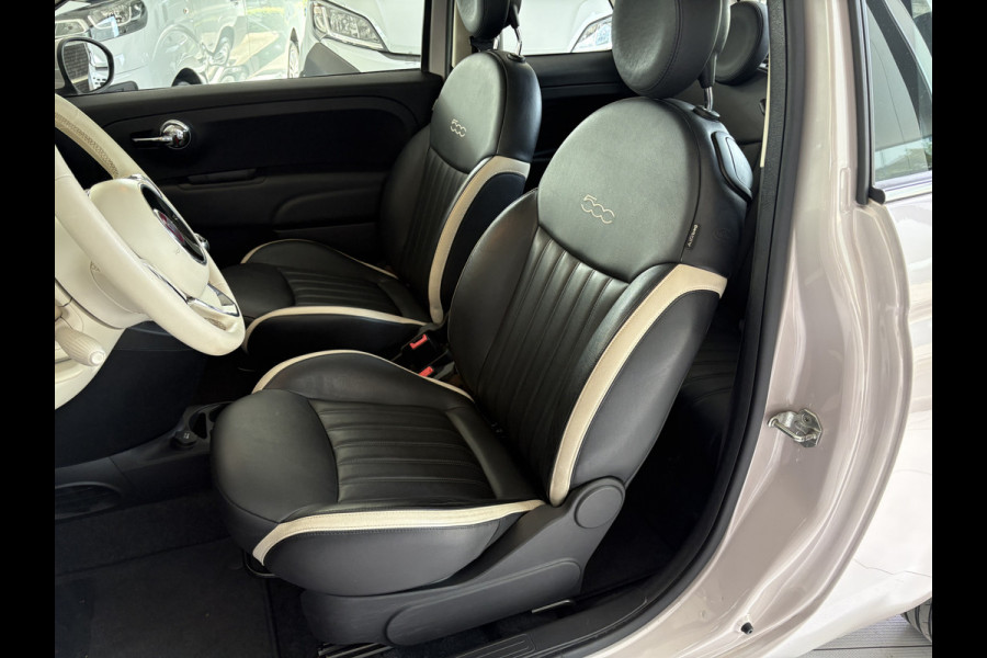 Fiat 500 1.2 Star Powder Pink Glazen panoramadak - Climate control - Parkeersensor achter - Cruise control - Mistlampen - Licht metalen velgen 16 inch - Bluetooth - Radio - Stuur multifunctioneel - Elektrische ramen - Lederen bekleding -  Extra getint glas achter