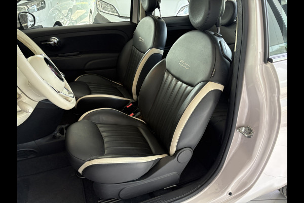 Fiat 500 1.2 Star Powder Pink Glazen panoramadak - Climate control - Parkeersensor achter - Cruise control - Mistlampen - Licht metalen velgen 16 inch - Bluetooth - Radio - Stuur multifunctioneel - Elektrische ramen - Lederen bekleding -  Extra getint glas achter