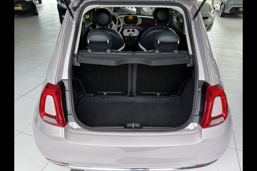 Fiat 500 1.2 Star Powder Pink Glazen panoramadak - Climate control - Parkeersensor achter - Cruise control - Mistlampen - Licht metalen velgen 16 inch - Bluetooth - Radio - Stuur multifunctioneel - Elektrische ramen - Lederen bekleding -  Extra getint glas achter