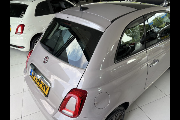 Fiat 500 1.2 Star Powder Pink Glazen panoramadak - Climate control - Parkeersensor achter - Cruise control - Mistlampen - Licht metalen velgen 16 inch - Bluetooth - Radio - Stuur multifunctioneel - Elektrische ramen - Lederen bekleding -  Extra getint glas achter