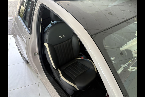 Fiat 500 1.2 Star Powder Pink Glazen panoramadak - Climate control - Parkeersensor achter - Cruise control - Mistlampen - Licht metalen velgen 16 inch - Bluetooth - Radio - Stuur multifunctioneel - Elektrische ramen - Lederen bekleding -  Extra getint glas achter