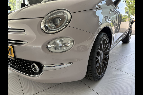 Fiat 500 1.2 Star Powder Pink Glazen panoramadak - Climate control - Parkeersensor achter - Cruise control - Mistlampen - Licht metalen velgen 16 inch - Bluetooth - Radio - Stuur multifunctioneel - Elektrische ramen - Lederen bekleding -  Extra getint glas achter