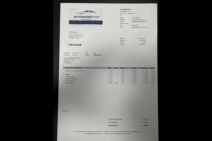 Opel Crossland 1.2 Turbo Elegance l Automaat l Camera l Trekhaak l Navi l Climate l Net grote beurt gehad l