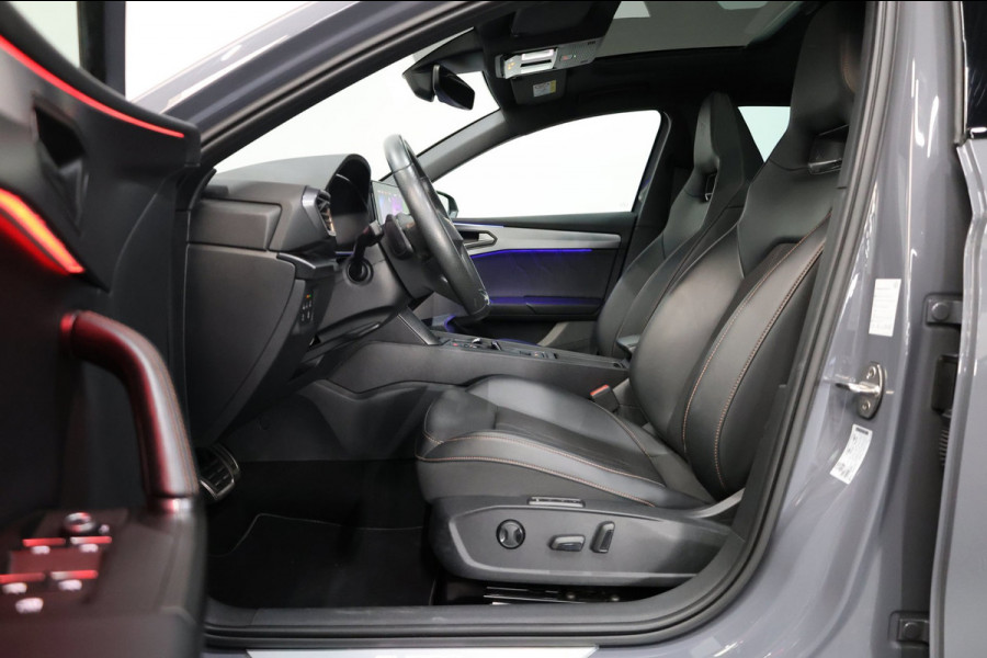 CUPRA Leon 2.0 TSI VZ 300+PK LED/VIRTUAL/SFEER/PANO/HALF LEER+S.VERWARMING+MEMORY/19"/CAM/ACC/ECC/12 MDN GARANTIE!