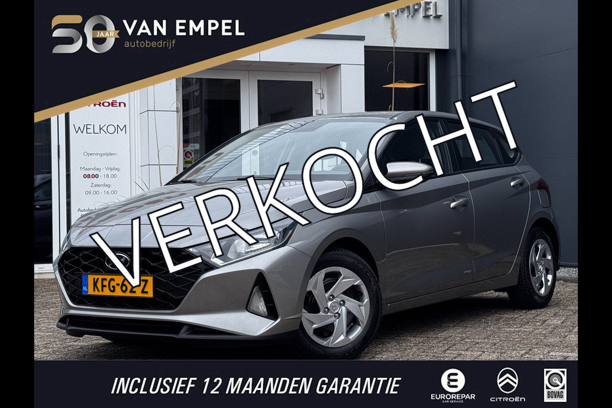 Hyundai i20 1.0 T-GDI Comfort | Camera | Navi By App | Stoel + Stuurverwarming | DAB | Cruise Control