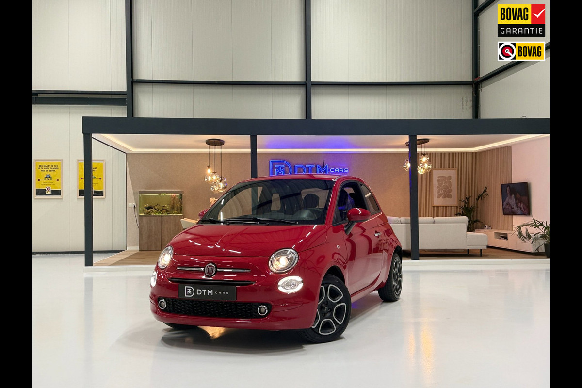 Fiat 500 1.0 Hybrid Club Cruise Led Navi Carplay Airco Sportstoelen Leder