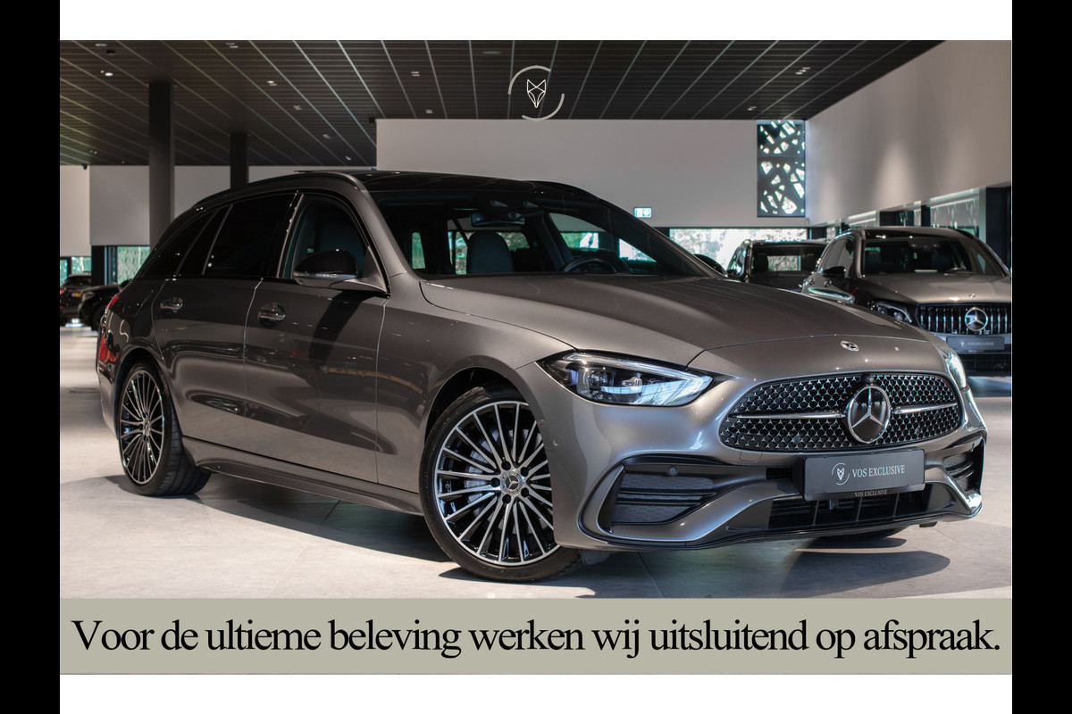 Mercedes-Benz C-Klasse Estate 300 d AMG Night|ACC|Keyless|360°|Massage|Stoelkoeling|Mem|Pano|Standkachel|19"|Trekhaak|Digital Light