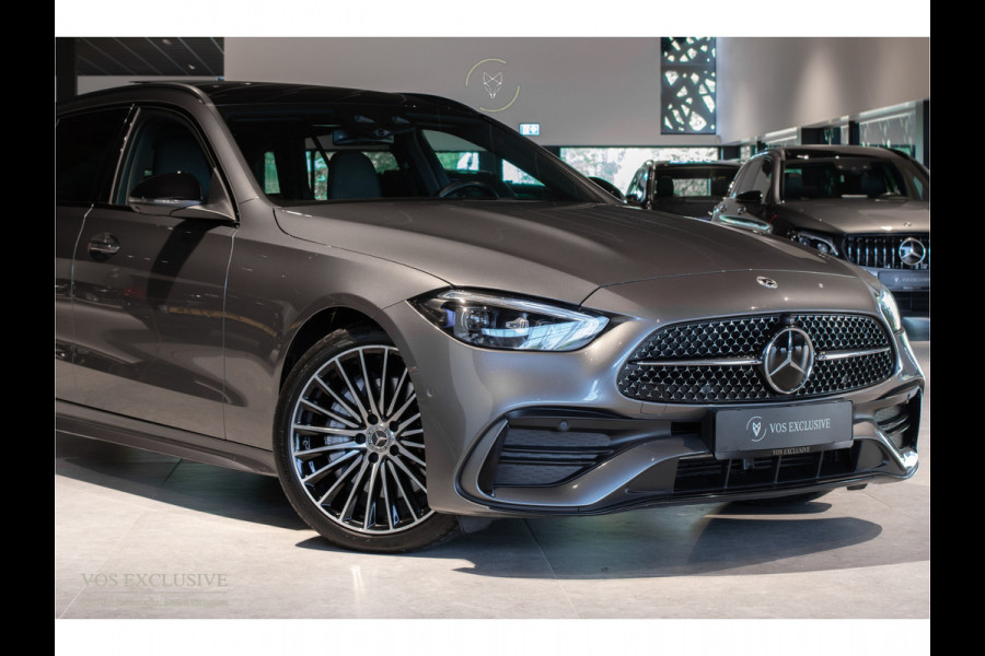 Mercedes-Benz C-Klasse Estate 300 d AMG Night|ACC|Keyless|360°|Massage|Stoelkoeling|Mem|Pano|Standkachel|19"|Trekhaak|Digital Light